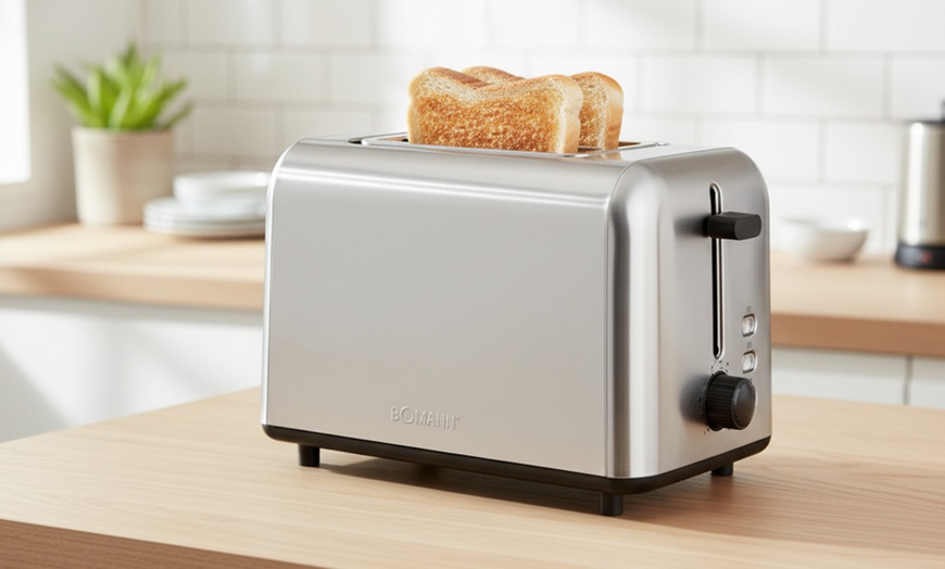 Image 1: Grille-pain 2 fentes en acier inoxydable Bomann