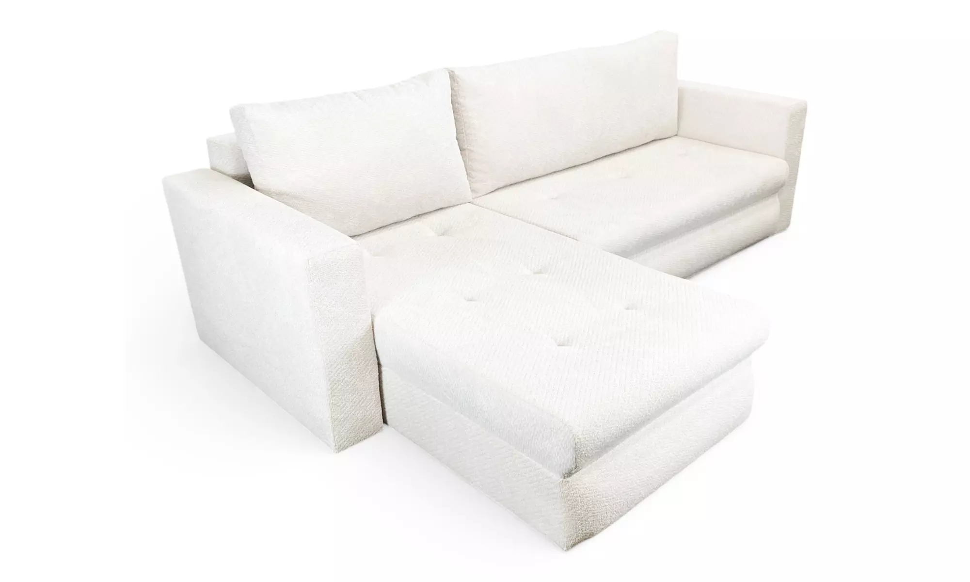 Canapé d'angle convertible "Egon" avec revêtement en tissu