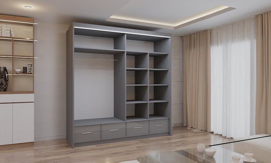 Image 12: Sycylia Sliding Mirror Door Wardrobe