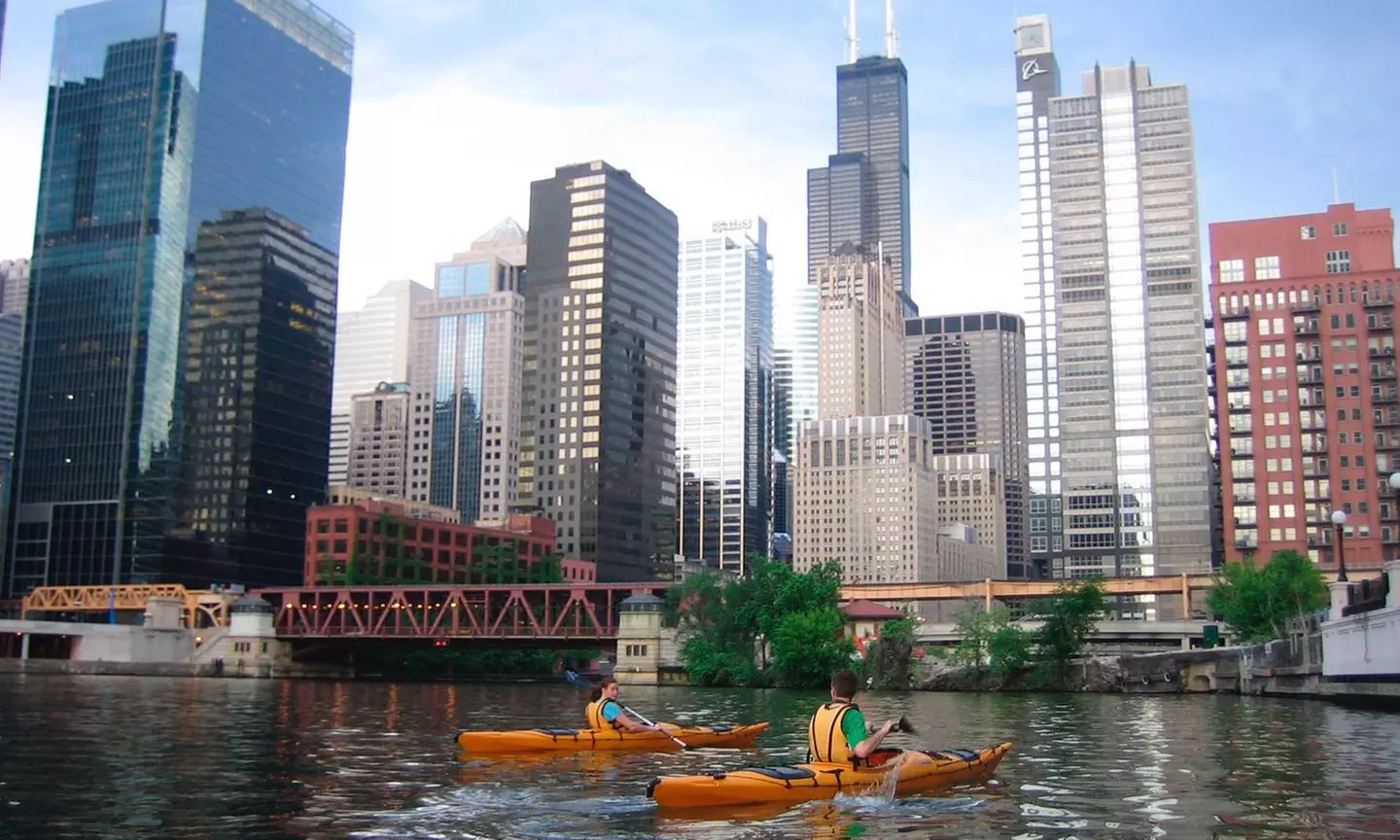 Chicago River Sunset or Architectural Kayaking Tour with Kayak Chicago
