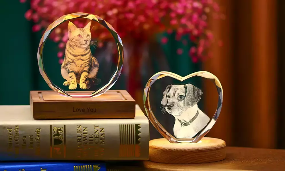 Custom 3D Photo-Engraved Crystal Keepsake — Personalized Laser-Etched Grad Gift in Multiple Shapes & Sizes (Up to 87% Off)