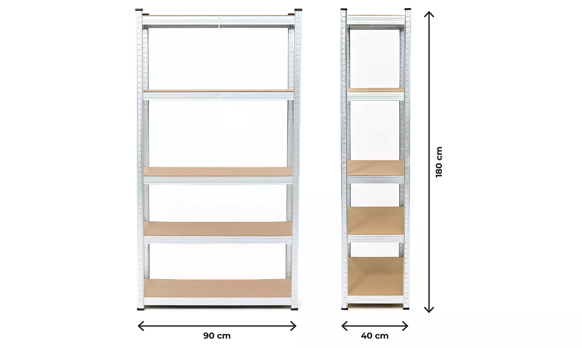 Lot de 2 étagères en métal