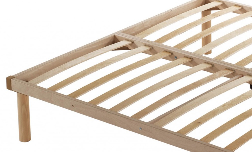 Image 2: Rete ortopedica con telaio in faggio naturale resinato Mentor