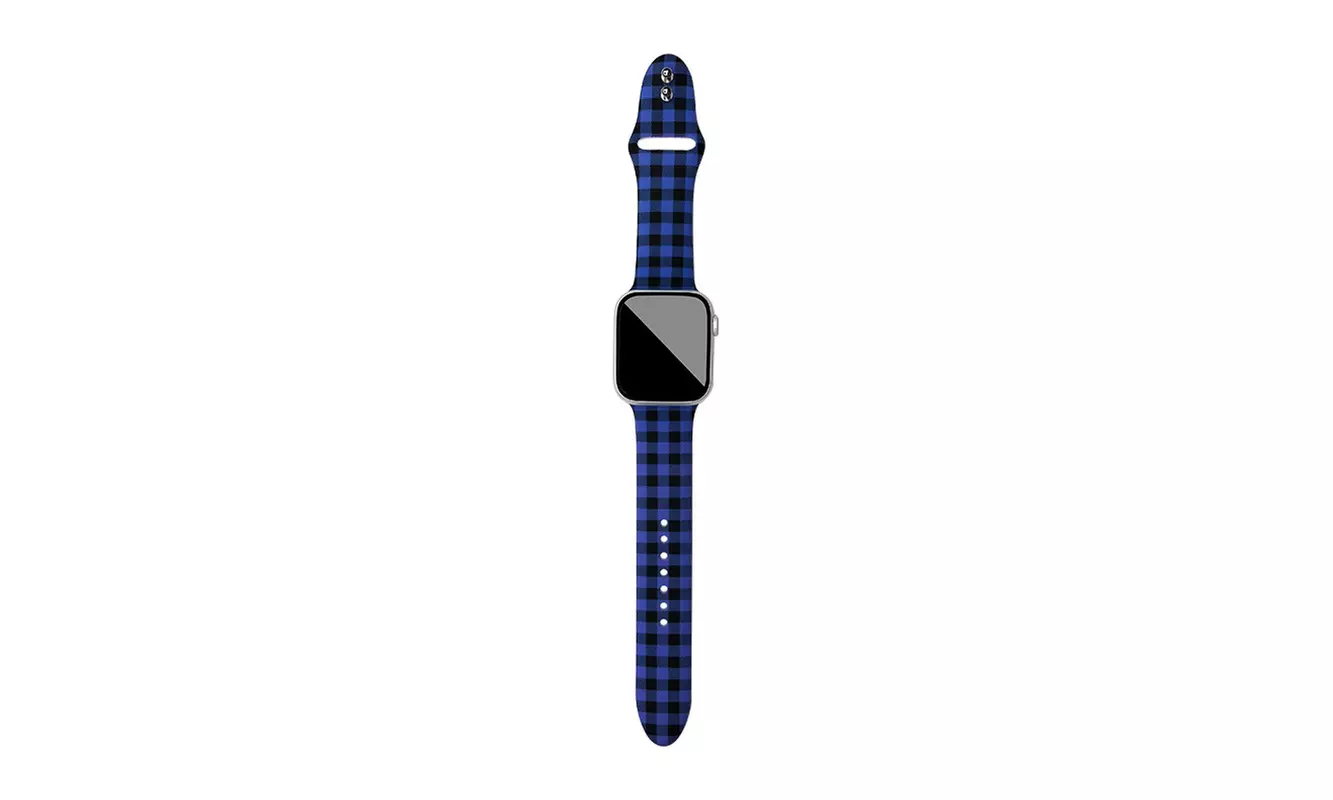 Buffalo Plaid Apple Watch Silicone Bands All Series 1-7 & SE