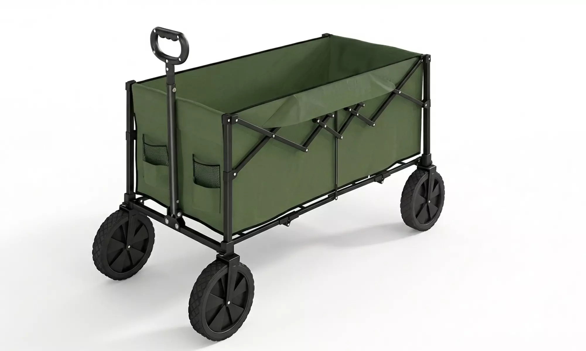 Outsunny Heavy-Duty Folding Wagon Cart