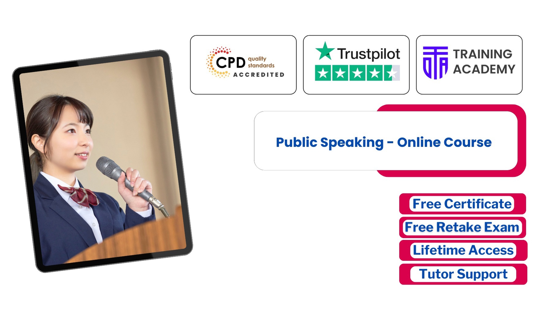 Public Speaking Course or Lifetime Membership to 2000+ Courses