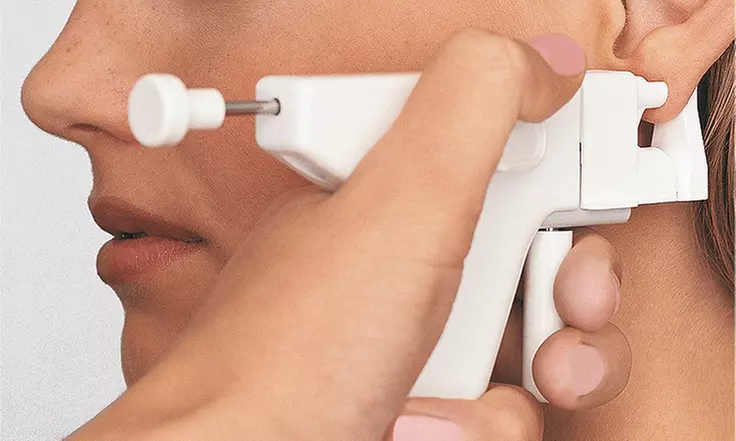 Stylish Hypoallergenic Medical Ear Piercing w/ Silver Titanium Puck 5mm Pair or Single Ear @Myus(Up to 55%Off) - Primary Image