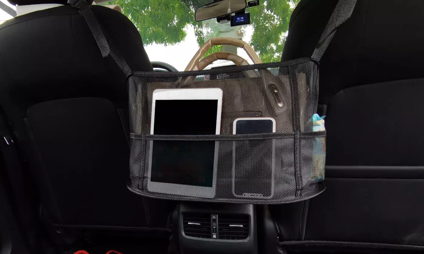 iMounTEK Mesh Pocket Organizer Handbag Holder Car Seat Storage and Barrier Net