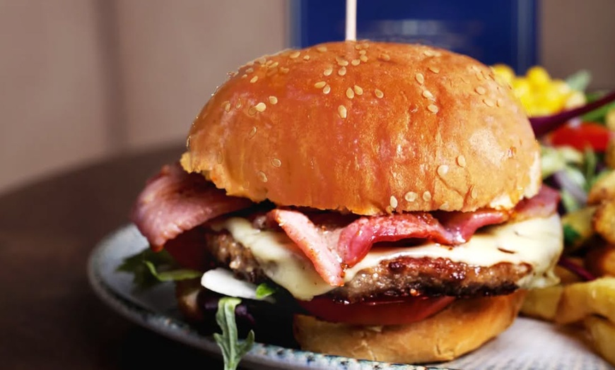 Image 4: Burgers, Breakfast, Big Bite, Paninis & More w/ Drink for 1, 2, 3 or 4