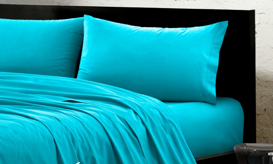 Image 17: Completo letto matrimoniale in 100% cotone percalle