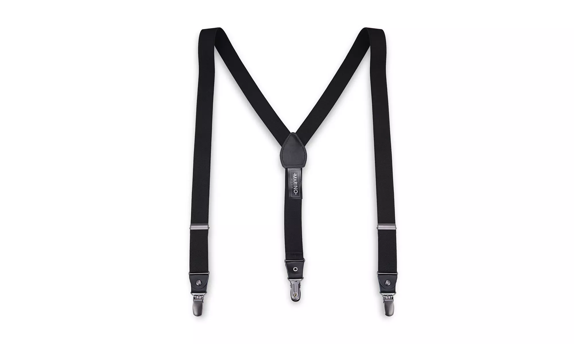 Men's Textured Strap 1" Wide Suspender Bow Tie
