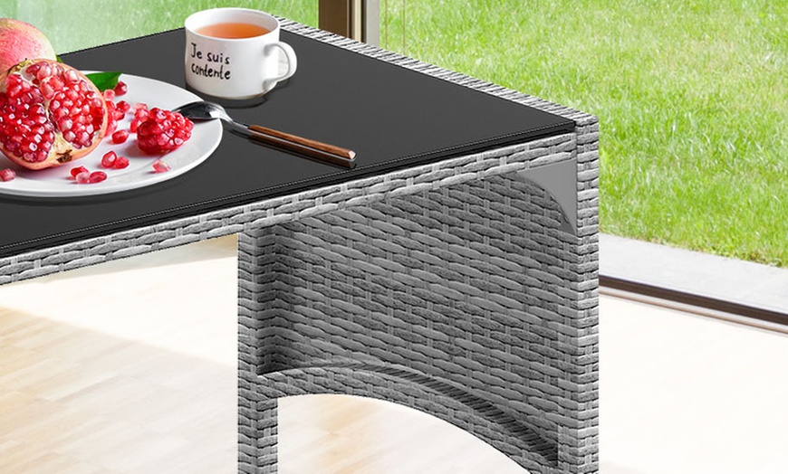 Image 8: Three Piece Outdoor Furniture Set With Table 