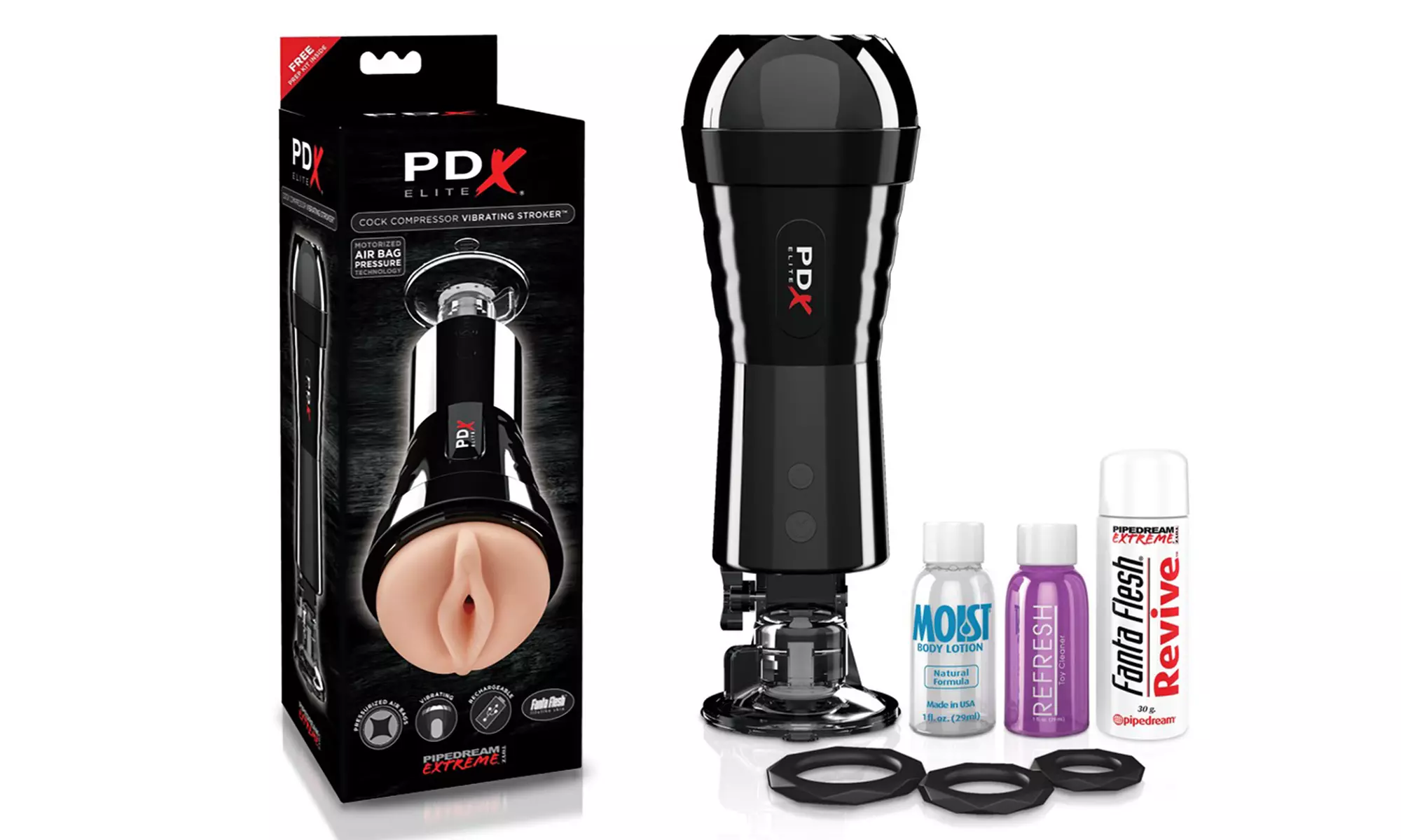 Pipedream PDX Elite Vibrating Stroker - Second Medium