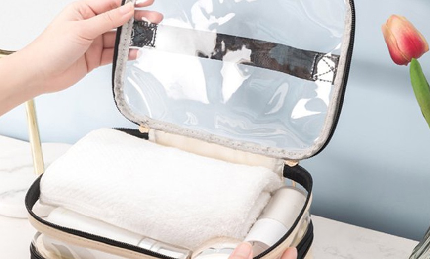 Image 4: Double Layer Makeup Organizer Bag