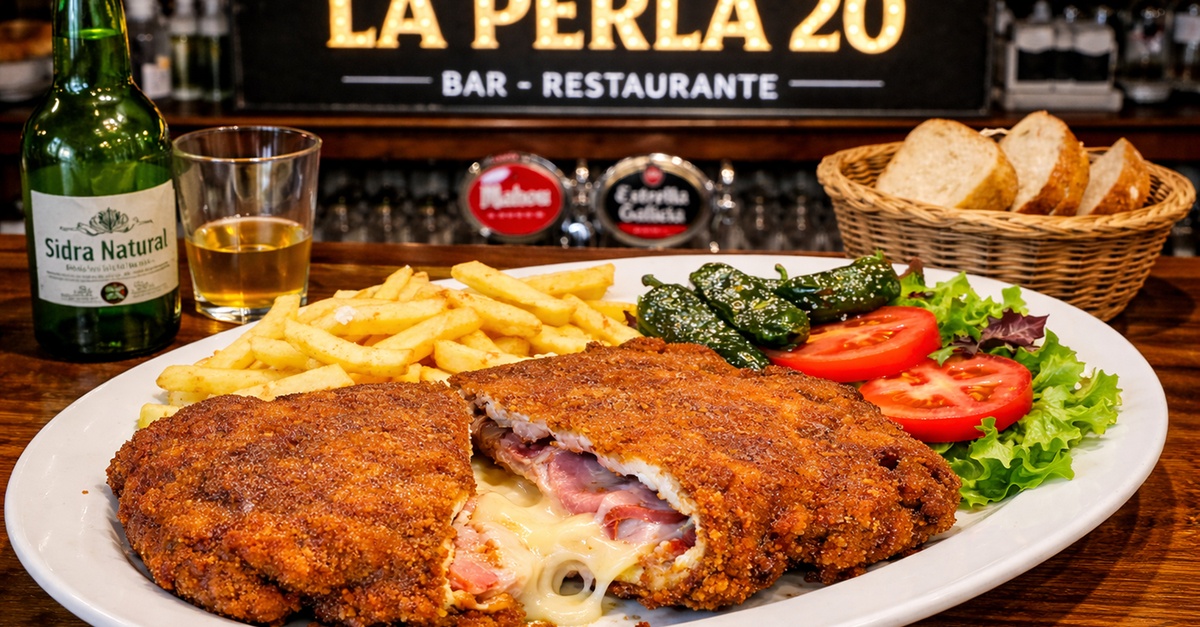 Menú de cachopo para dos en Restaurante La Perla, Tenerife