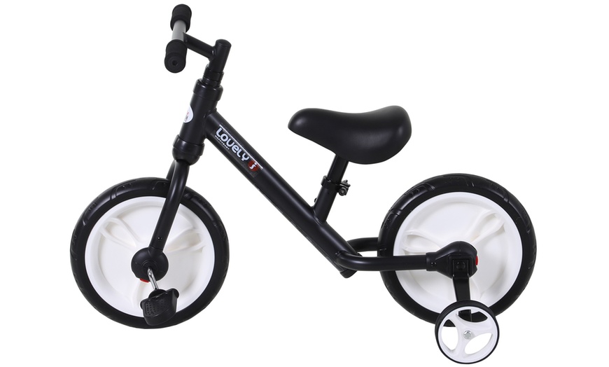 Image 11: HomCom Toddlers' Balance Bike with Removable Stabilisers