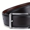 Image 3: Reversible Leather Belt for Men