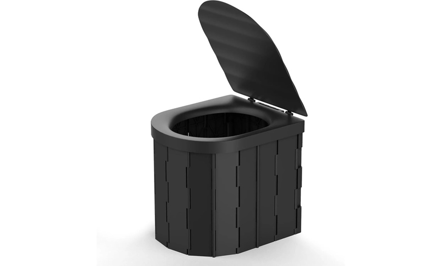 Image 2: Foldable Compact Portable Toilet Potty Loo