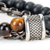 Image 12: Handmade 8MM Natural Stone Prayer Beads Tiger Eye Bracelet for Men Women