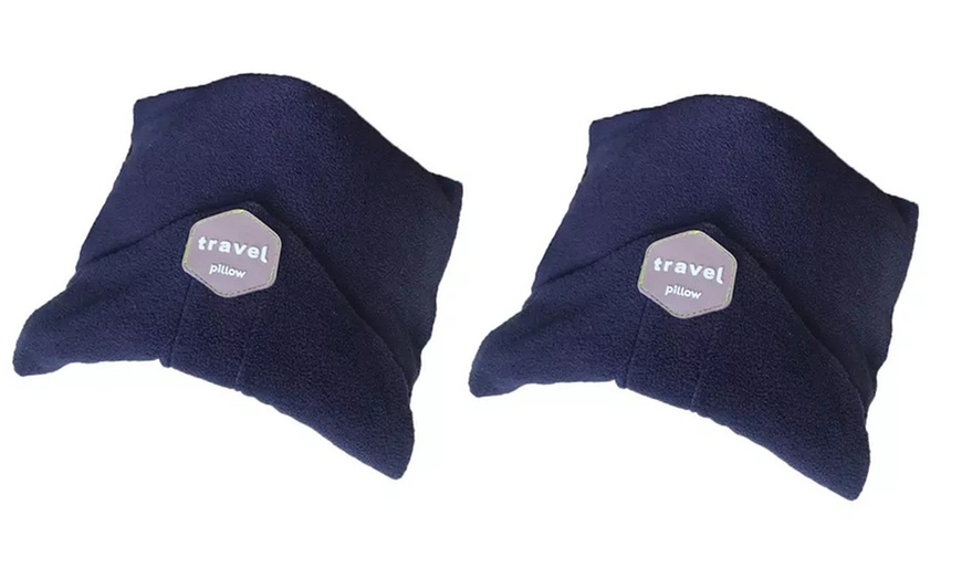 Image 11: Almohada de viaje con diseño de bufanda ajustable y forro polar