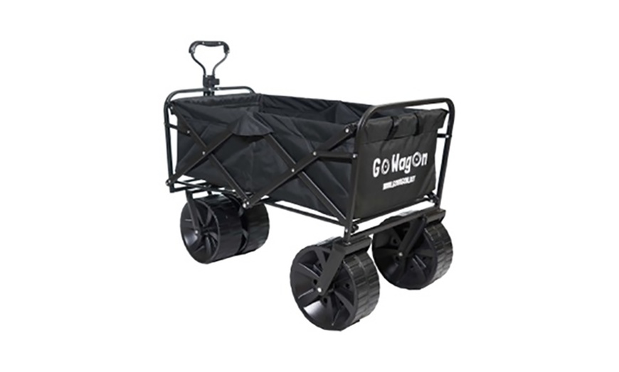 Image 9: All Terrain folding beach wagon with big wheels