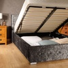 Image 1: Crushed Velvet Ottoman Bedframe with Optional Mattress