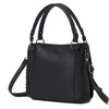 Image 2: Miss Lulu Women PU Leather Crossbody Handbag with Woven Accents