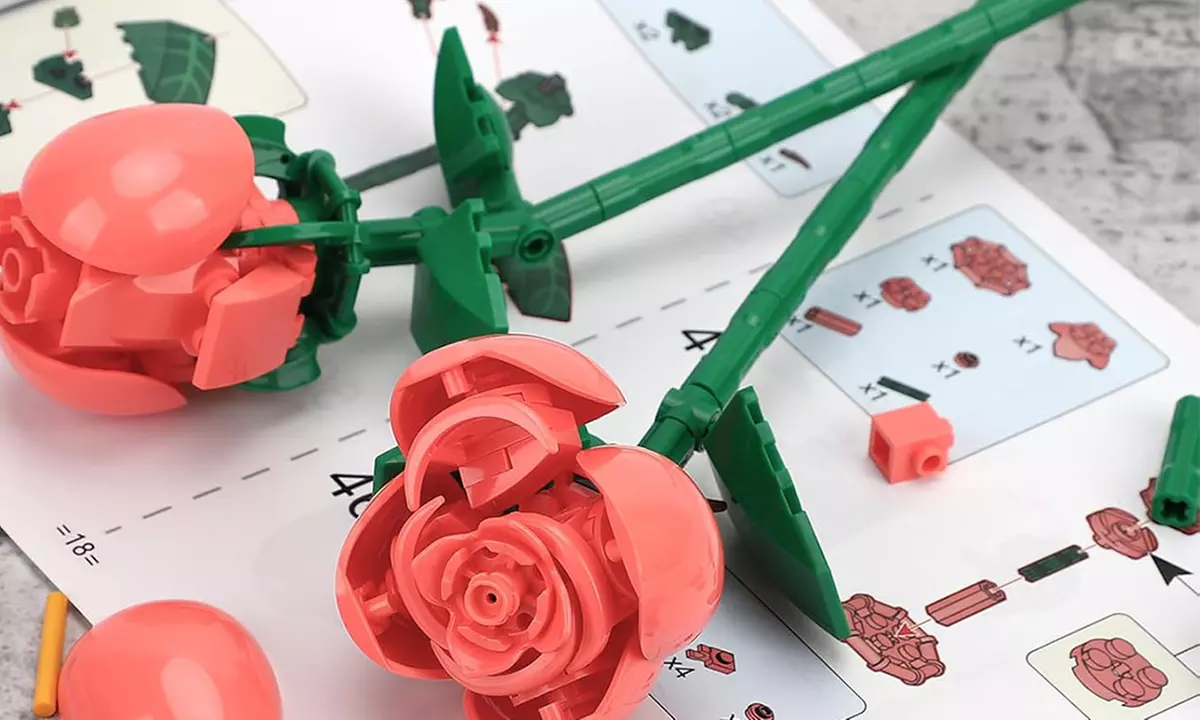 Wildflower Bouquet Building Blocks, Creative DIY Flower Model Toy Set