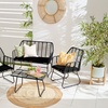 Image 9: Four-Piece Neo Wicker Bamboo Style Garden Sofa Table Chairs Set