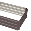 Image 5: Brown Metal Open-Bottom Raised Garden Bed