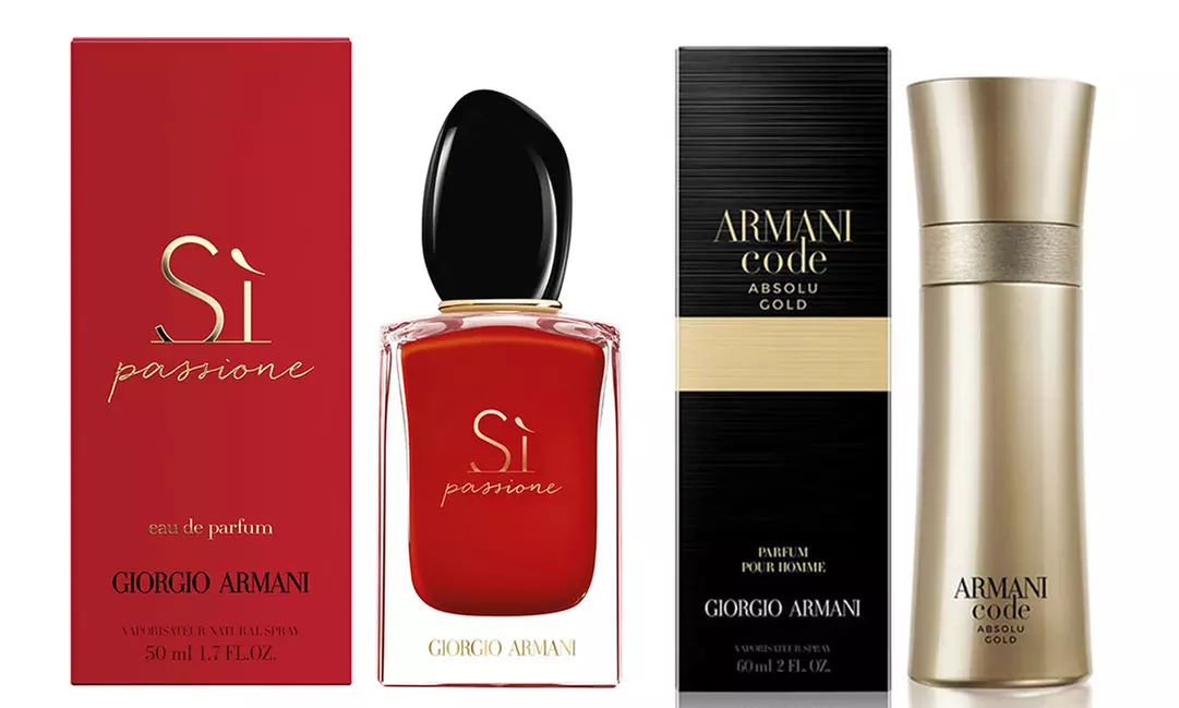 Giorgio Armani Code Absolu Gold 60ml or Si Passione 50ml Eau de Parfum - Primary Image