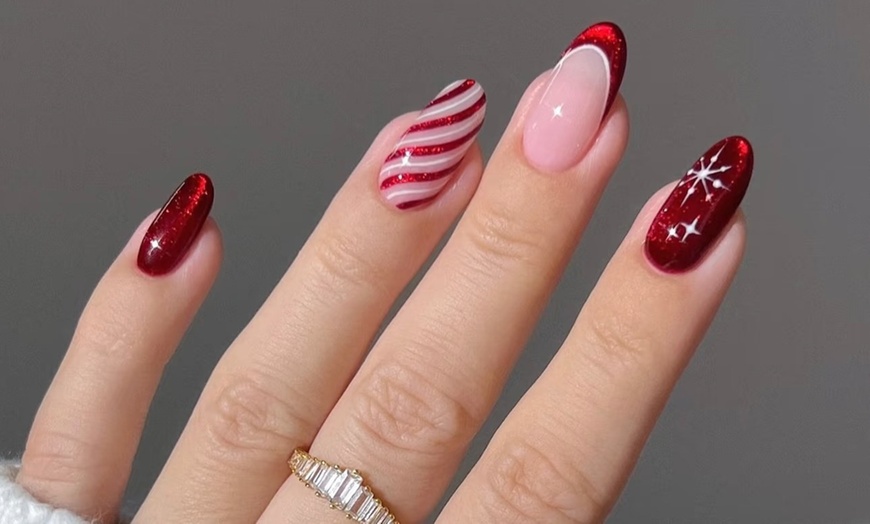 Image 1: Pamper Your Nails with French or Cat Eye Gel Manicure + Lash Service