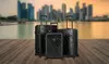 Roberto Cavallii Luxury 3-Piece Luggage Set with 8 Spinner Wheels