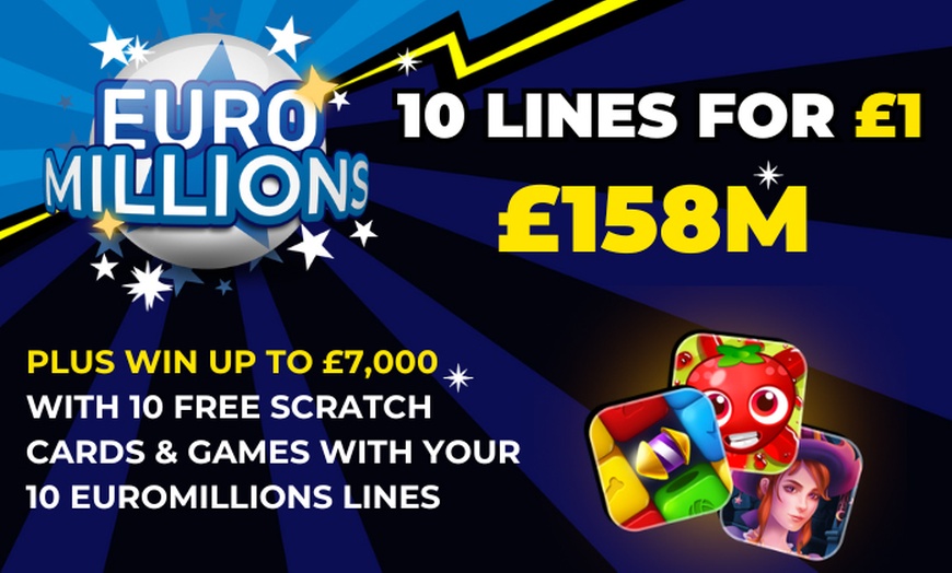 Image 2: 10 EuroMillions Lines For £2 + 10 Complimentary Scratch Cards