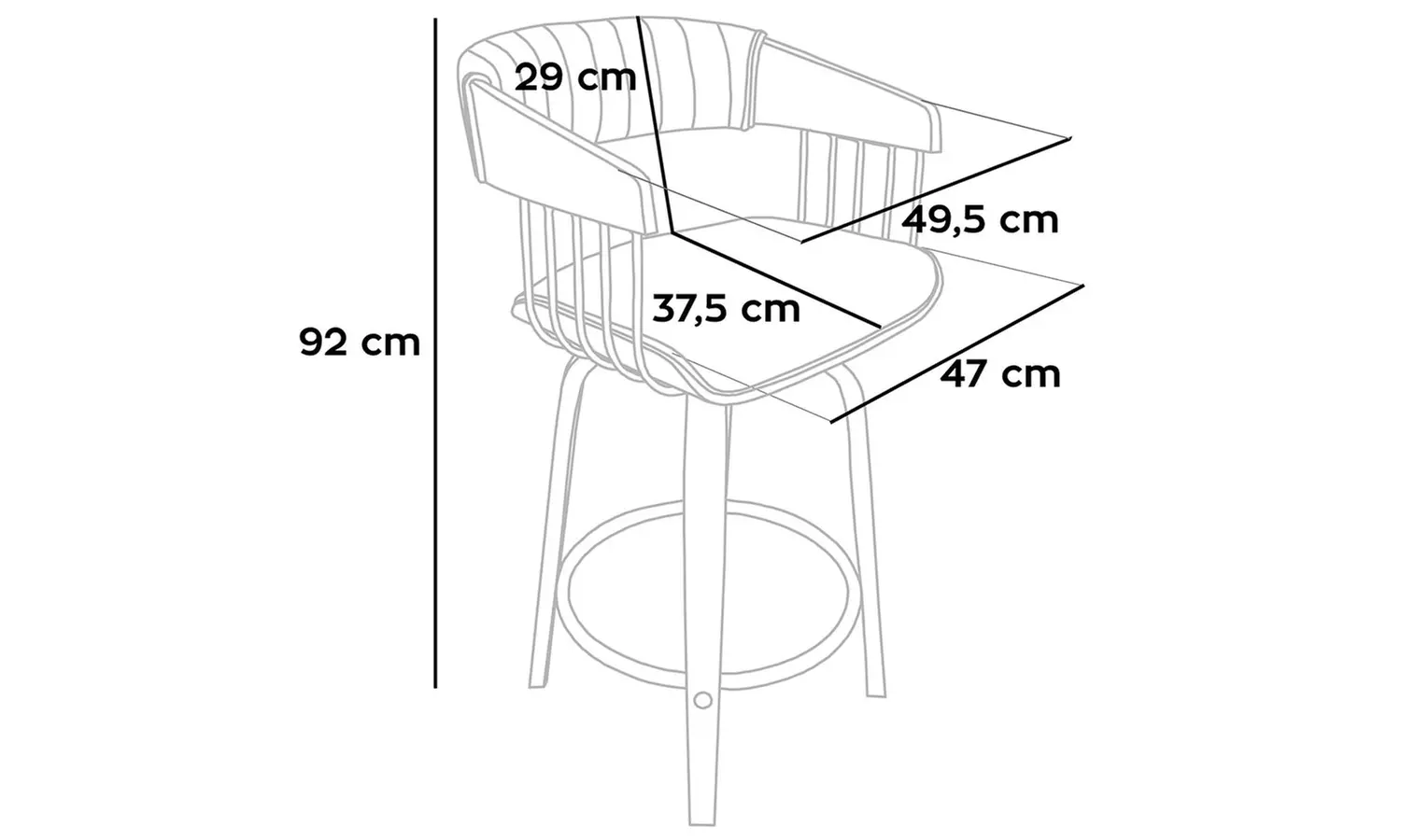 Set di 2 sgabelli da bar