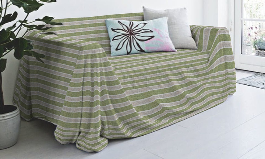 Image 44: Bankhoes en sprei van gerecycled katoen