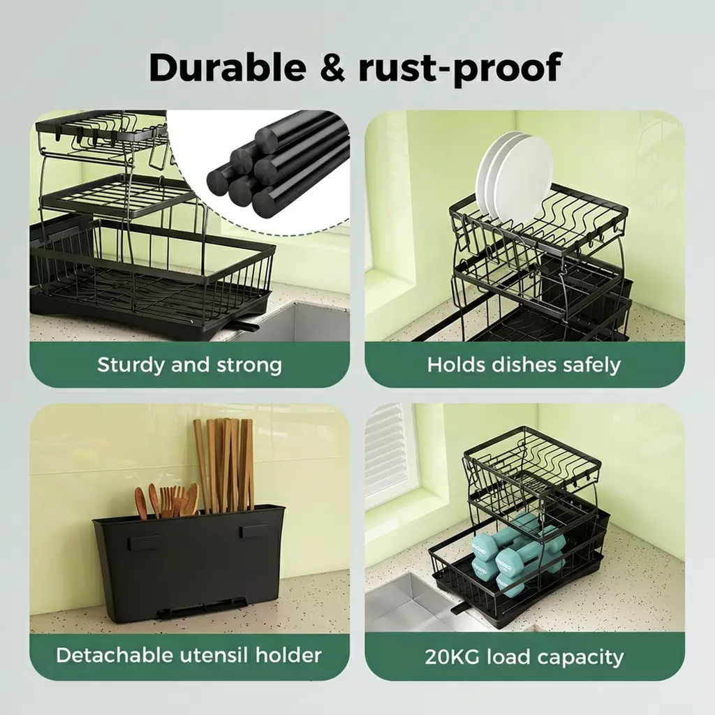 Toque Premium Rust-Resistant Kitchen Dish Drying Racks