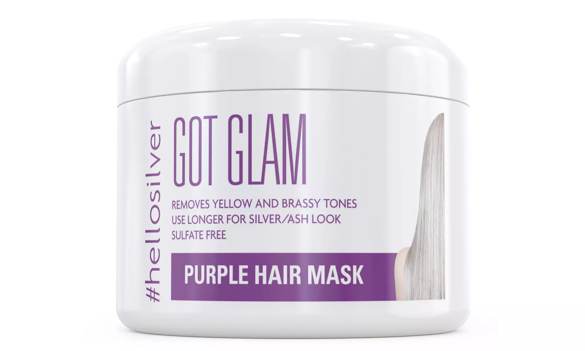 Shampoing et masque anti-jaunissement #HelloSilver de Got Glam - Second Medium