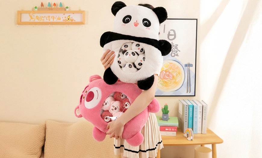 Image 15: Cute Cartoon Plush Stuffed Back Cushion