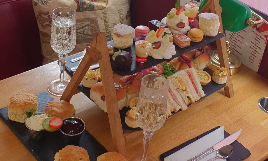 Image 2: Glasgow or Edinburgh Red Bus Bistro Tour w/ Afternoon Tea - 2, 3, or 4