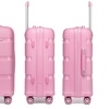 Image 11: KONO One or Four Piece Colorful PP Hard Shell Suitcase With TSA Lock