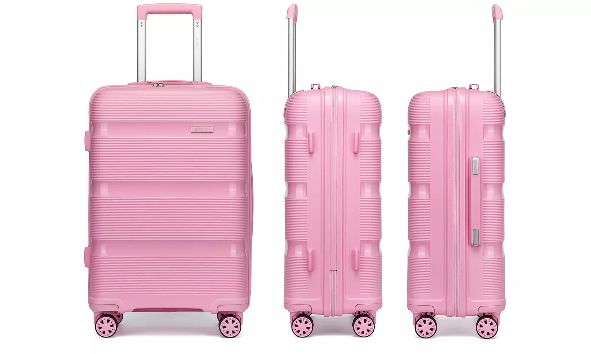 KONO One or Four Piece Colorful PP Hard Shell Suitcase With TSA Lock