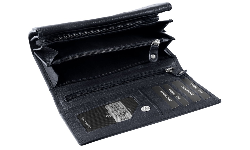 Image 9: Cartera de piel genuina para mujer Leonardo Verrelli