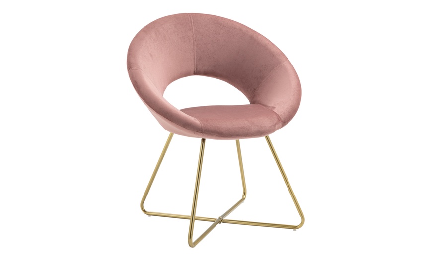 Image 6: Fauteuil rond en velours