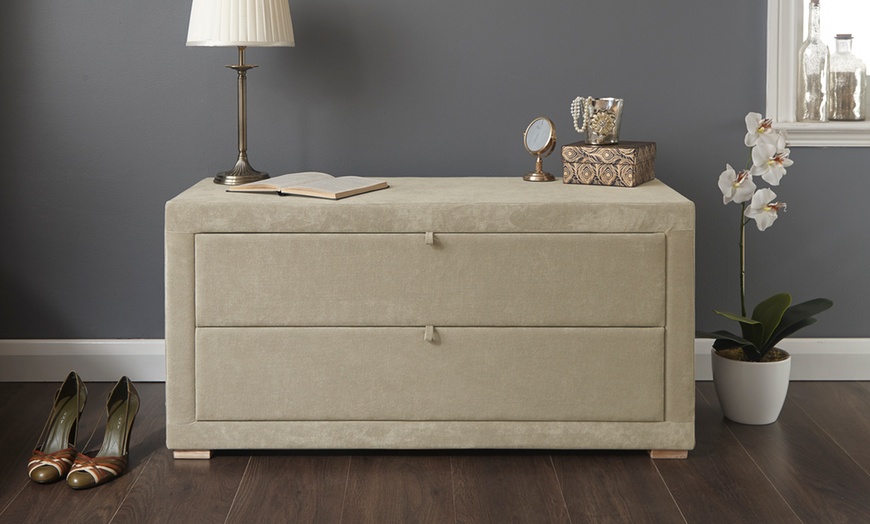 Image 5: Two-Drawer Storage Ottoman in 2 Colours