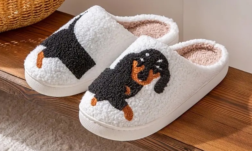 Image 10: Pet-Themed Holiday Slippers