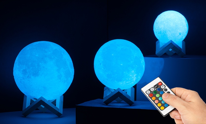 Image 14: Touch-Control LED 3D or Colour-Changing Moon Lamp