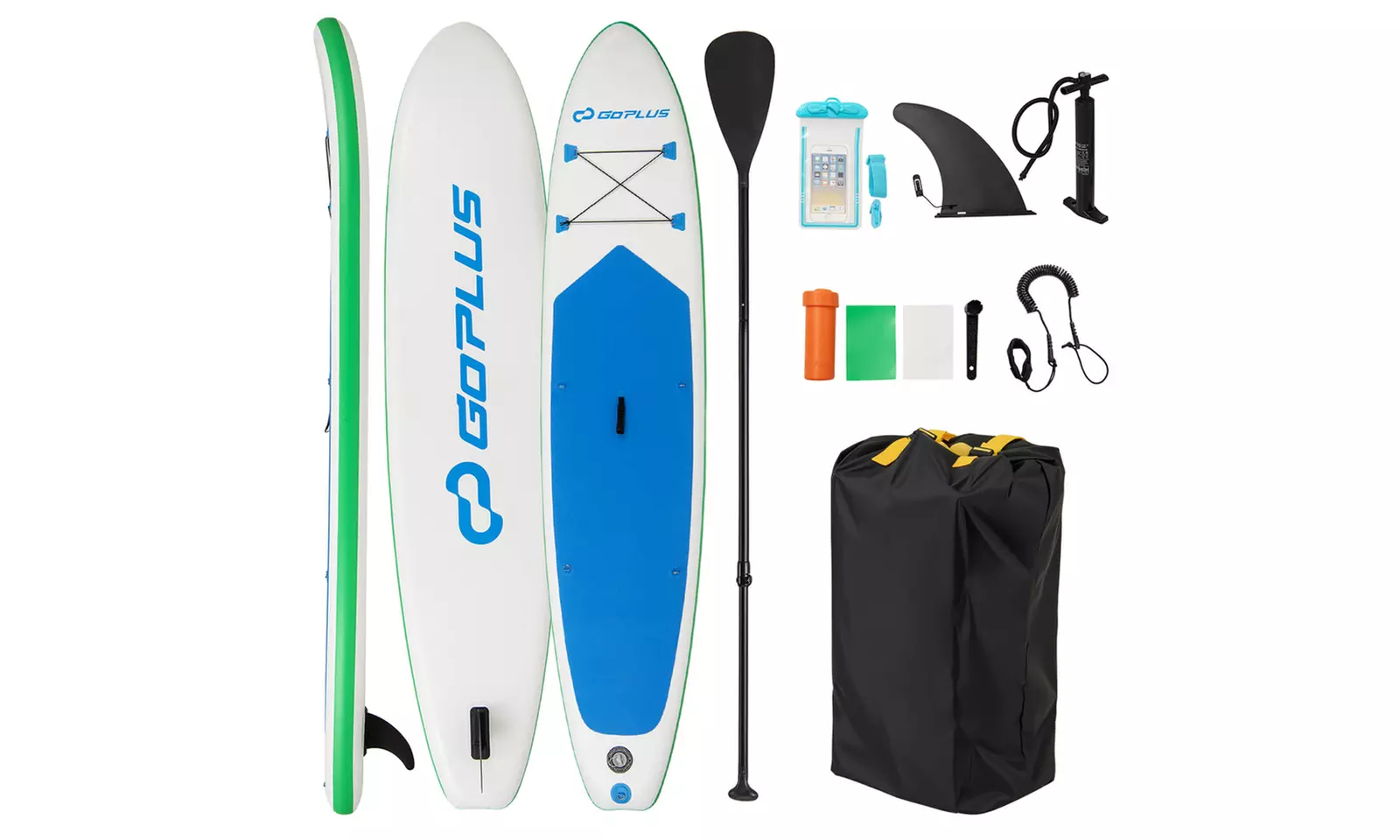 Goplus 11' Inflatable Stand Up Paddle Board with Accessories Paddle Hand Pump