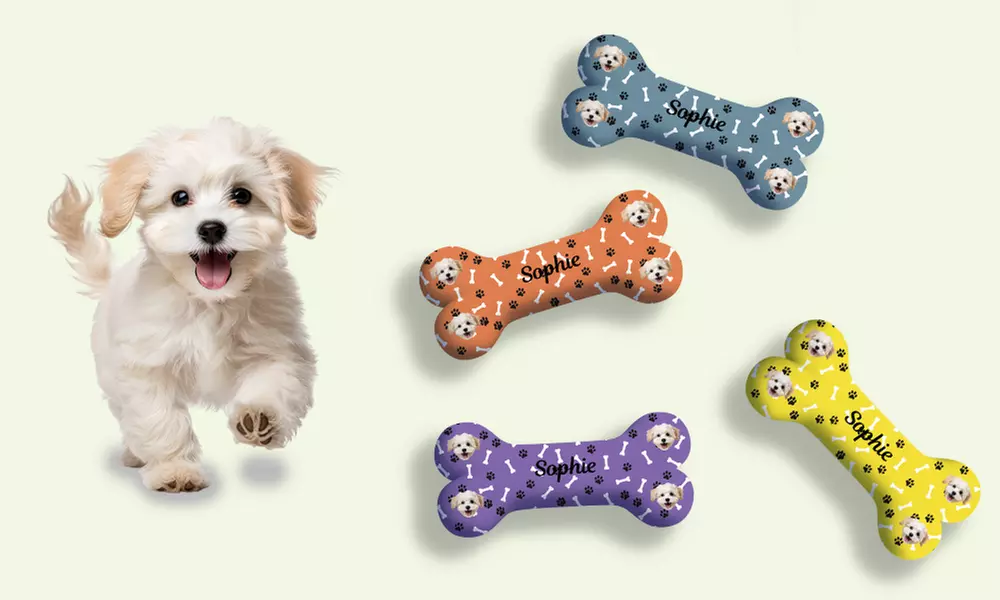 One or Two Custom Pet Toys - Custom Frisbees or Bones Available!