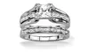 2.10 Ct Princess Cubic Zirconia Sterling Silver 925 Wedding Ring Set